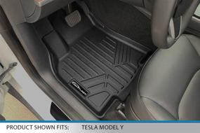 img 3 attached to 🚘 SMARTLINER SA0529/B0529 All-Weather Custom Fit Black Floor Mat Liner Set for 2020-2021 Tesla Model Y