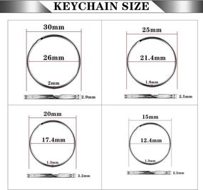 img 2 attached to 🔑 Ruesious Circular Keychain Loops - 40 Inch