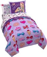 🛏️ nickelodeon jojo siwa sweet life twin bed set - reversible comforter & sheet set - super soft fade resistant microfiber logo