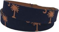 handcrafted palmetto needlepoint 👔 men's accessories: charleston belt collection logo