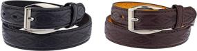 img 1 attached to Leather Double Stitched Single Medium Boys' Accessories for Belts