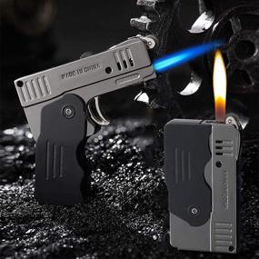 img 4 attached to 🔥 Morisk Torch Lighter Soft & Jet Flame, Switchable Cigarette Cigar &amp; Pipe Lighter Butane Refillable with Lockable Function for Tobacco, Cool Foldable Lighters Unique Gift for Men (Butane Not Included)