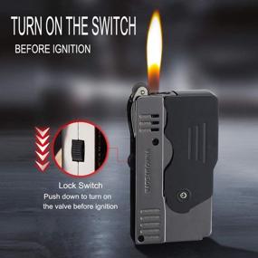 img 1 attached to 🔥 Morisk Torch Lighter Soft & Jet Flame, Switchable Cigarette Cigar &amp; Pipe Lighter Butane Refillable with Lockable Function for Tobacco, Cool Foldable Lighters Unique Gift for Men (Butane Not Included)