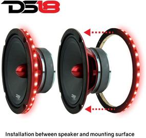 img 3 attached to 🔊 DS18 LRING10 - Влагозащищенное LED-кольцо для динамика диаметром 10 дюймов с широким выбором цветов, используя модуль RGB или установку одного цвета.