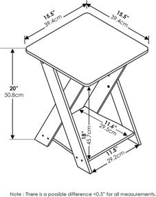 img 3 attached to 🔶 Furinno Modern Simplistic Espresso End Table: Sleek 1-Pack Design for Contemporary Spaces