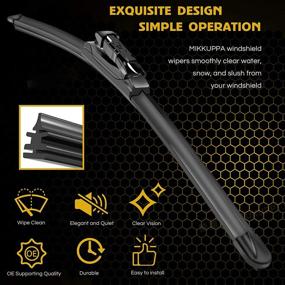 img 2 attached to 🚗 MIKKUPPA 26"+23" Windshield Wipers for 2007-2018 Toyota Tundra & 2008-2018 Toyota Sequoia - All Season Wiper Blades, Pack of 2