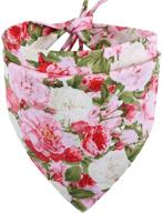 🐶 adorable valentine's day dog bandana: reversible triangle bibs scarf accessories for dogs cats pets логотип