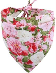 img 4 attached to 🐶 Adorable Valentine's Day Dog Bandana: Reversible Triangle Bibs Scarf Accessories for Dogs Cats Pets