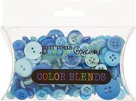 🔵 buttons galore cb104 color blend buttons, 3-ounce, blueberry pie: explore the playful beauty of 3 shades of blue! logo