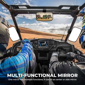 img 3 attached to Улучшите свой опыт вождения UTV с 2022 годом ISSYAUTO Clear Convex Mirror! Совместимо с Polaris RZR PRO XP, Commander, Maverick X3, Viking, Rhino, Pioneer и Kubota RTV. Не довольствуйтесь меньшим!