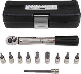 img 4 attached to 🚴 Bikehand Bicycle Torque Wrench Allen Key Tools Socket Set Kit 2-24Nm - Small Adjustable 1/4 Inch Driver