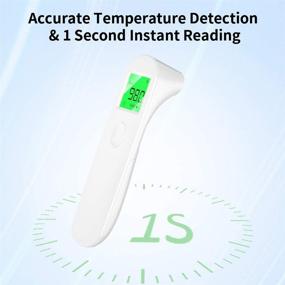 img 1 attached to SRHMX Infrared Forehead Thermometer - Accurate Instant Reading, Fever 🌡️ Alarm - One-Touch Control for Adults, Kids, Indoor & Outdoor - White