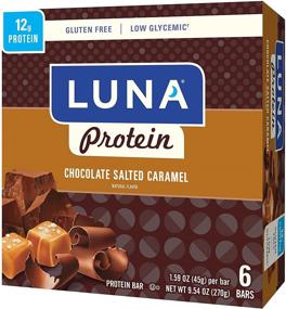 img 4 attached to 🍫 Luna Protein Gluten Free Chocolate Salted Caramel Protein Bars - 6 Count Snack Bar Pack (1.59 Ounce)