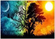 🌅 create stunning sunset and night sky wall decor with superdecor diy 5d diamond painting kit - full drill 30x40cm canvas logo