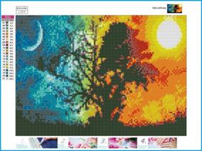 img 2 attached to 🌅 Create Stunning Sunset and Night Sky Wall Decor with SuperDecor DIY 5D Diamond Painting Kit - Full Drill 30x40cm Canvas