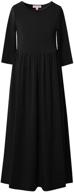 stylish qpancy maxi dresses for girls: elegant 3/4 sleeve long dress with convenient pockets - perfect for church parties logo