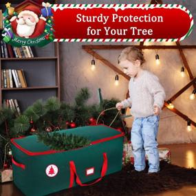 img 2 attached to 🎄 NVRGIUP Large Christmas Tree Storage Bag: Waterproof, Tear-proof & Durable - Fits Up to 7.5 ft Artificial Disassembled Trees with Sleek Dual Zipper & Handles - Holiday Xmas Bags Box for Long-lasting Use