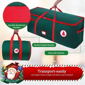 img 1 attached to 🎄 NVRGIUP Large Christmas Tree Storage Bag: Waterproof, Tear-proof & Durable - Fits Up to 7.5 ft Artificial Disassembled Trees with Sleek Dual Zipper & Handles - Holiday Xmas Bags Box for Long-lasting Use