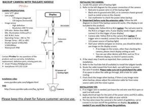 img 1 attached to Камера заднего вида PYvideo с ручкой задней двери для Toyota Tundra (2007-2013) Совместима с универсальными мониторами RCA.