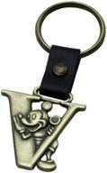 mickey mouse letter brass chain men's accessories logo