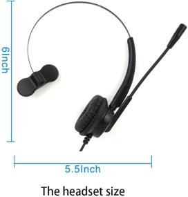 img 2 attached to 📞 Optimized 4-Pin RJ9 Telephone Headset for Landline Desk Phones (Model: H510-RJ)