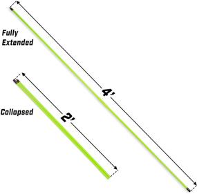 img 2 attached to GoSports Golf Alignment Training Sticks - 3 Pack of Golf Alignment Aid Practice Rods in Green