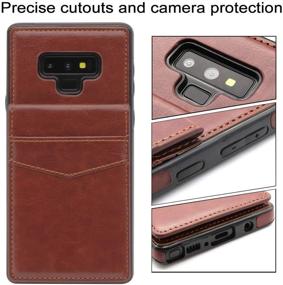 img 1 attached to 📱 LakiBeibi Galaxy Note 9 Wallet Case - Premium Leather Protective Cover (Brown)