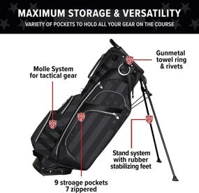 img 2 attached to 🏌️ Subtle Patriot Covert 15: Ultimate Golf Stand Bag with Top-of-the-Line Features and 9 Functional Pockets