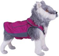 stay warm and protected on outdoor adventures: thinkpet waterproof reflective dog jacket - size l (pink) логотип