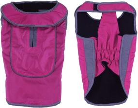 img 1 attached to Stay Warm and Protected on Outdoor Adventures: ThinkPet Waterproof Reflective Dog Jacket - Size L (Pink)