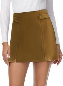 img 4 attached to Waist Split Skirt Womens Suede Women's Clothing