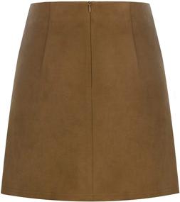 img 3 attached to Waist Split Skirt Womens Suede Women's Clothing