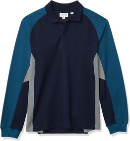 img 1 attached to Lacoste Colorblock Sleeve Motion Beach Nimbus