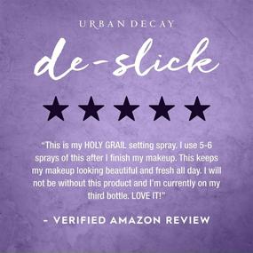 img 1 attached to 💦 Urban Decay De-Slick Oil-Control Matte Setting Spray - Travel Size - Controls Oil, Reduces Shine &amp; Sets Makeup - Oil-Free, Microfine Face Mist - 1.0 fl oz