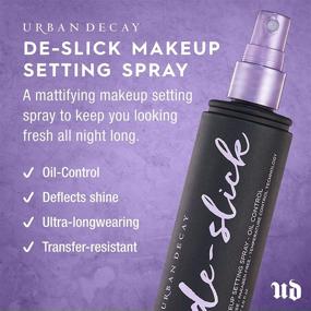 img 3 attached to 💦 Urban Decay De-Slick Oil-Control Matte Setting Spray - Travel Size - Controls Oil, Reduces Shine &amp; Sets Makeup - Oil-Free, Microfine Face Mist - 1.0 fl oz