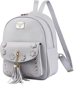 img 4 attached to 🎒 Stylish Leather Tassel Backpack for Women - Kawaii Daypack, Handbags & Wallets - Fashionable Backpacks