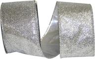 🎀 sparkling silver glitter lame wired edge ribbon - 2-1/2 inch x 10 yards: reliant ribbon logo