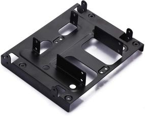 img 3 attached to 🖥️ Cinolink 5.25 to 3.5 Drive Bay Adapter HDD SSD Mounting Bracket - Black