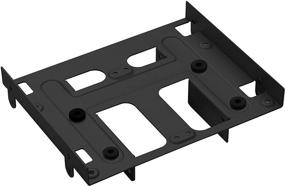 img 2 attached to 🖥️ Cinolink 5.25 to 3.5 Drive Bay Adapter HDD SSD Mounting Bracket - Black