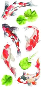 img 1 attached to Paper House Productions ST-2294E Koi Stickers 2x4 (Pack 🐠 of 6) - Versatile Decorative Decals for Crafts & Journals
