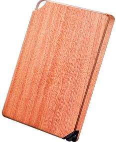 img 4 attached to 🪓 TaoQi Ebony Wood Cutting Board: Premium Kitchen Chopping Board with Knife Sharpener - 15.7''x11'' Solid Kneading Board