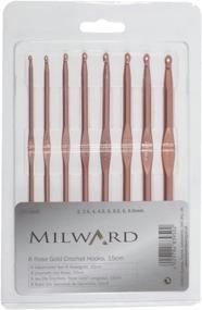 img 2 attached to 🌹 MILWARDS Crochet Hook Set: Rose Gold: 8-Piece Assorted Hook Sizes