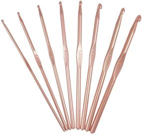 img 1 attached to 🌹 MILWARDS Crochet Hook Set: Rose Gold: 8-Piece Assorted Hook Sizes
