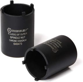 img 4 attached to 🔧 Powerbuilt 648473 Spindle Nut Socket Black - Perfect for 4-Lug Vehicles with 2-3/8" Outer Diameter