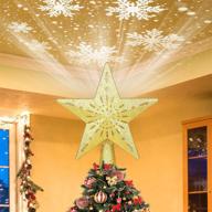 christmas decorations rotating snowflake projector seasonal decor logo