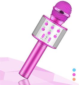 img 4 attached to Evassal Wireless Karaoke Microphone for Kids - Toys for Boys & Girls, Ages 4-14 - Birthday Gift Present