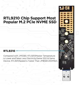img 2 attached to 💻 Адаптер M.2 NVMe USB 3.1: Высокоскоростной картридер с Realtek RTL9210