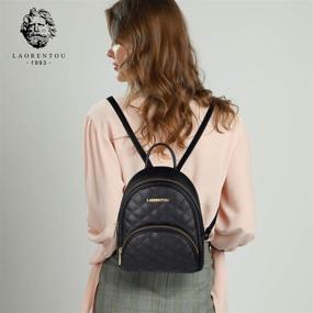 img 3 attached to Женский рюкзак из коровьей кожи LAORENTOU: 🎒 стеганая сумка на плечо и клатч-сумка