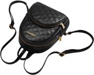 laorentou women's cow leather backpack: 🎒 quilted satchel shoulder bag & handbag purse logo