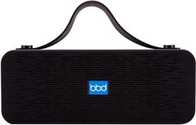 img 3 attached to Blue Beat Digital Powerful Stereo Bluetooth Wireless Speaker with FM Radio – Portable with Hand Strap, Aux Cord, Built-in Mic for Hands-Free Calling, 10M Range [Black]